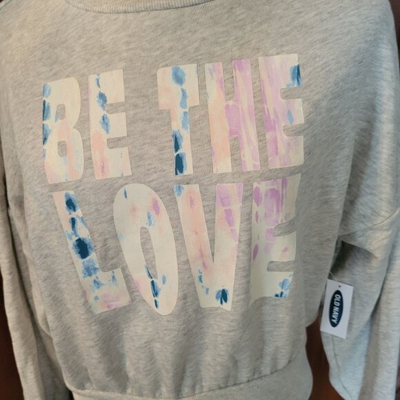 Old Navy Be The Love Womens Small Gray Crewneck Sweatshirt - Picture 2 of 4